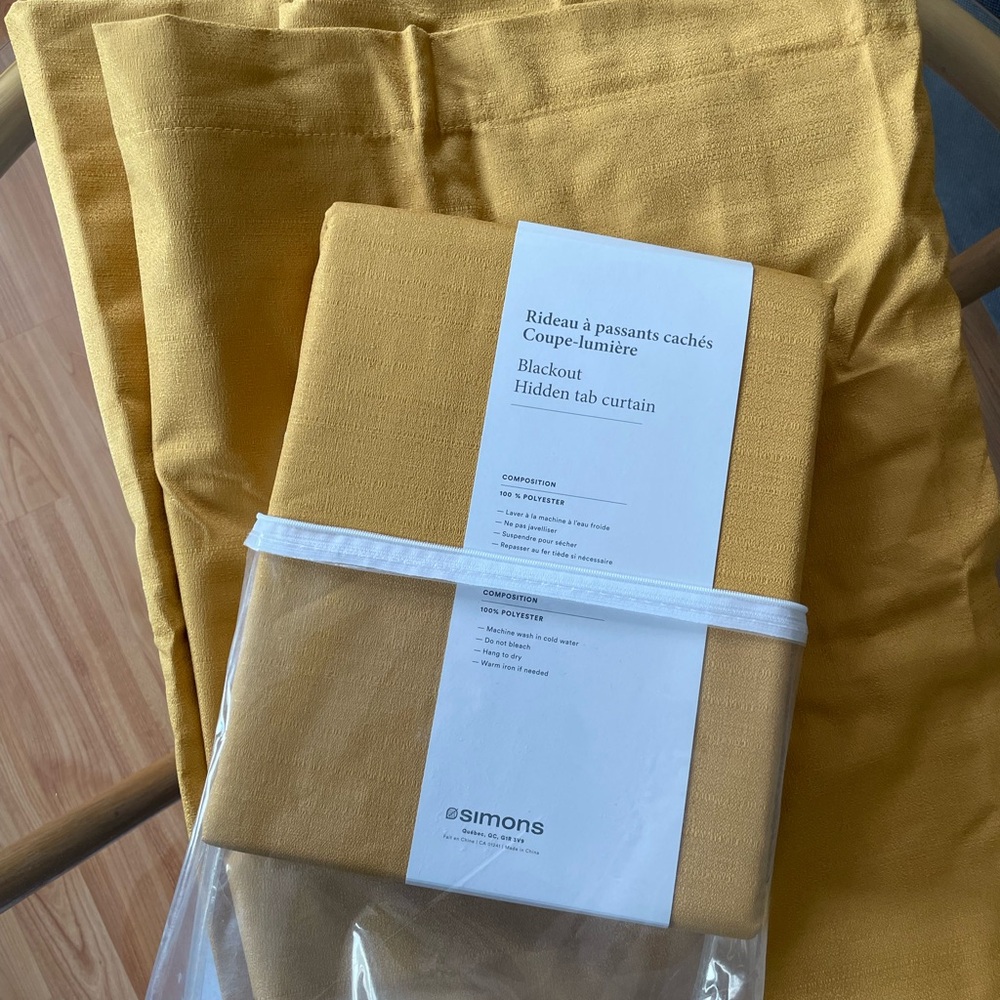Two Simons Mustard Blackout Curtains